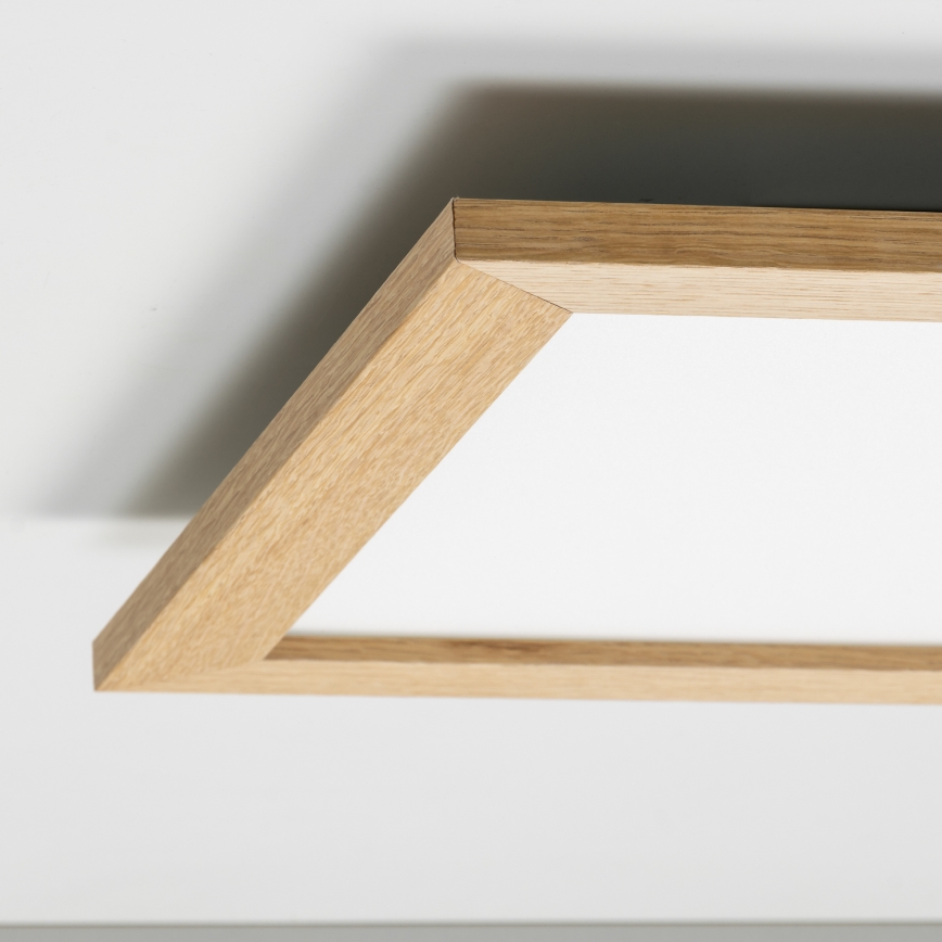 Eglo - LED RGBW Himmennetty kiinteä paneeli SALOBRENA-C WOOD LED/21W/230V 2700-6500K 49,5x49,5 cm ruskea + kauko-ohjaus
