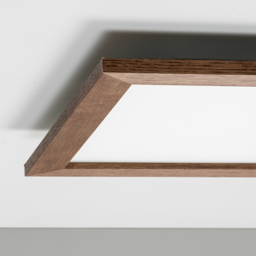 Eglo - LED RGBW Himmennetty kiinteä paneeli SALOBRENA-C WOOD LED/21W/230V 2700-6500K 49,5x49,5 cm tummanruskea + kauko-ohjaus