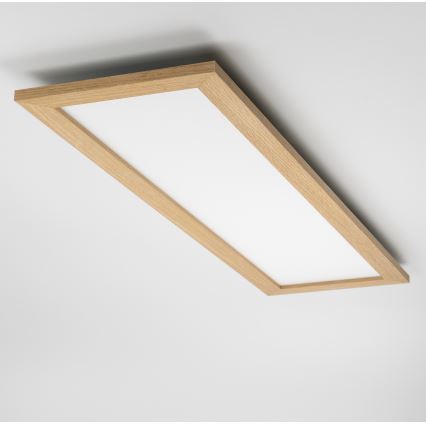 Eglo - LED RGBW Himmennyspaneeli SALOBRENA-C WOOD LED/31W/230V 2700-6500K 34x124 cm ruskea + kauko-ohjaus