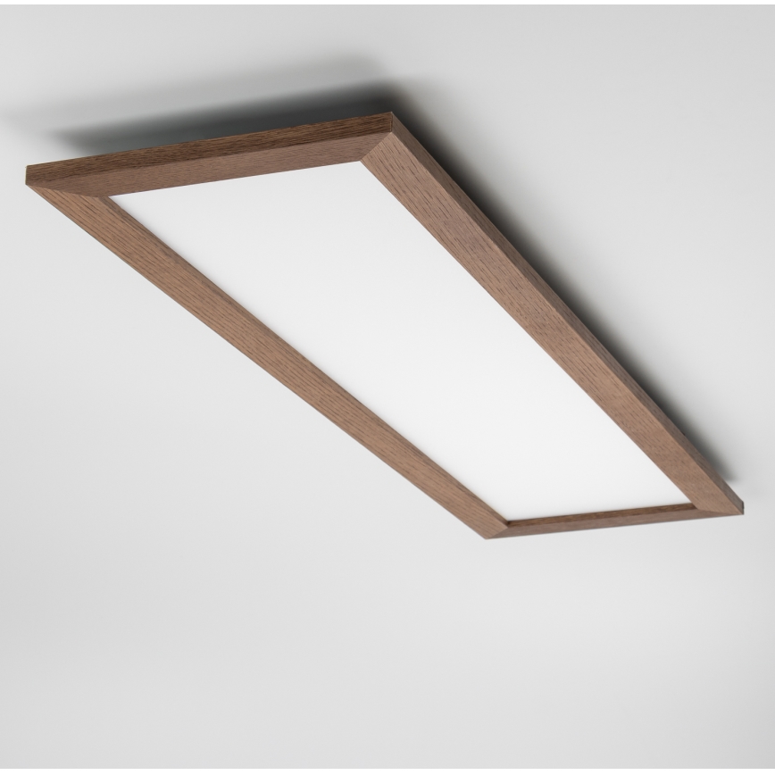 Eglo - LED RGBW Himmennyspaneeli SALOBRENA-C WOOD LED/31W/230V 2700-6500K 34x124 cm tummanruskea + kauko-ohjaus