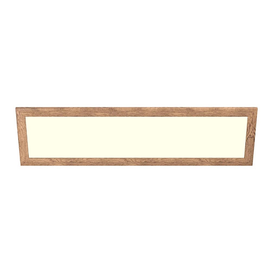 Eglo - LED RGBW himmennettävä pinta-asennettava paneeli SALOBRENA-C WOOD LED/34W/230V 2700-6500K 34x124 cm ruskea + kaukosäädin