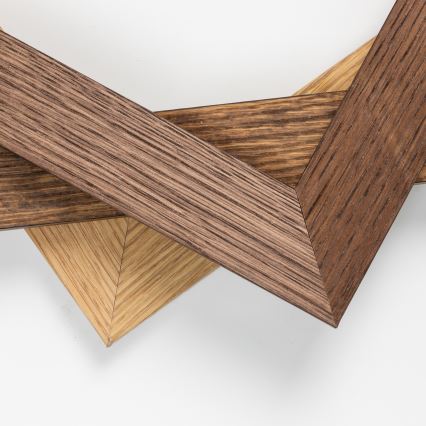 Eglo - LED RGBW himmennettävä pinta-asennettava paneeli SALOBRENA-C WOOD LED/34W/230V 2700-6500K 34x124 cm ruskea + kaukosäädin