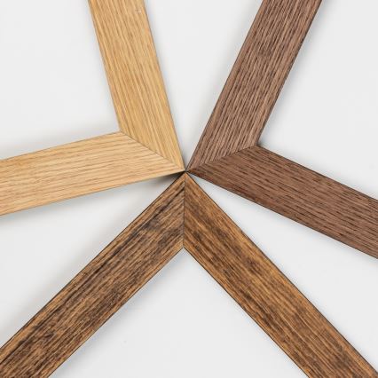 Eglo - LED RGBW himmennettävä pinta-asennettava paneeli SALOBRENA-C WOOD LED/34W/230V 2700-6500K 34x124 cm ruskea + kaukosäädin