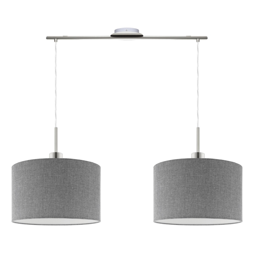 Eglo - LED Ripustettava valaisin TUNJA 2xE27/60W/230V harmaa