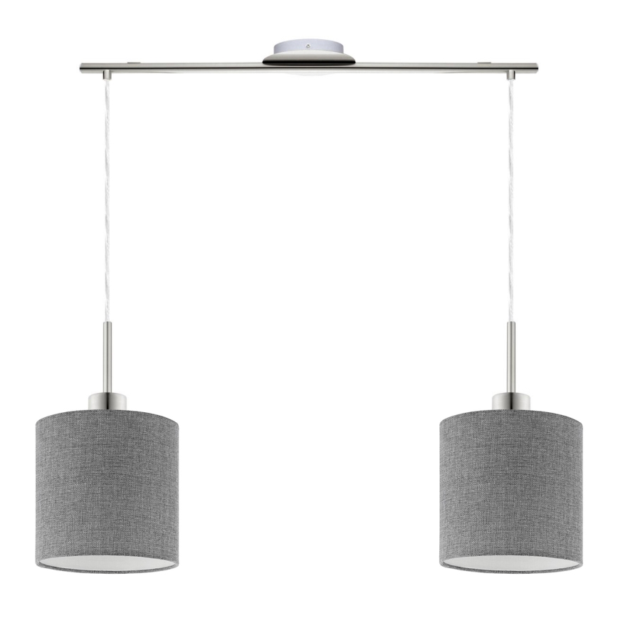 Eglo - LED Ripustettava valaisin TUNJA 2xE27/60W/230V harmaa
