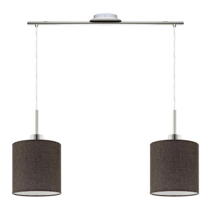 Eglo - LED Kattovalaisin köydellä TUNJA 2xE27/60W/230V ruskea