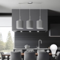 Eglo - LED Riippuvalaisin TUNJA 3xE27/60W/230V harmaa