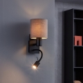 Eglo - LED-seinävalaisin 1xE27/40W/230V + LED/3,8W ruskea