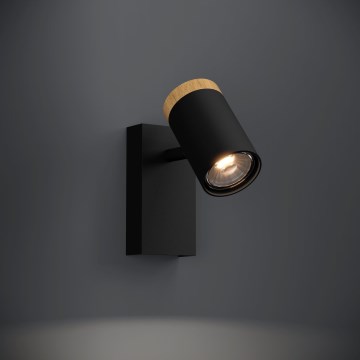 Eglo - LED-seinävalaisin 1xGU10/4,5W/230V 3000K musta/ruskea
