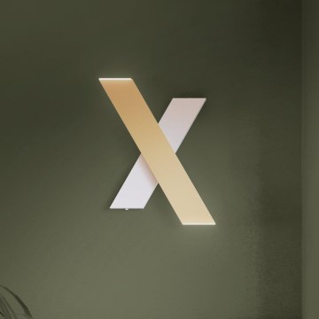 Eglo - LED-seinävalaisin 2xLED/5W/230V 3000K kulta/valkoinen