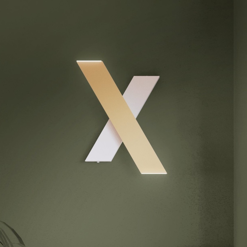 Eglo - LED-seinävalaisin 2xLED/5W/230V 3000K kulta/valkoinen