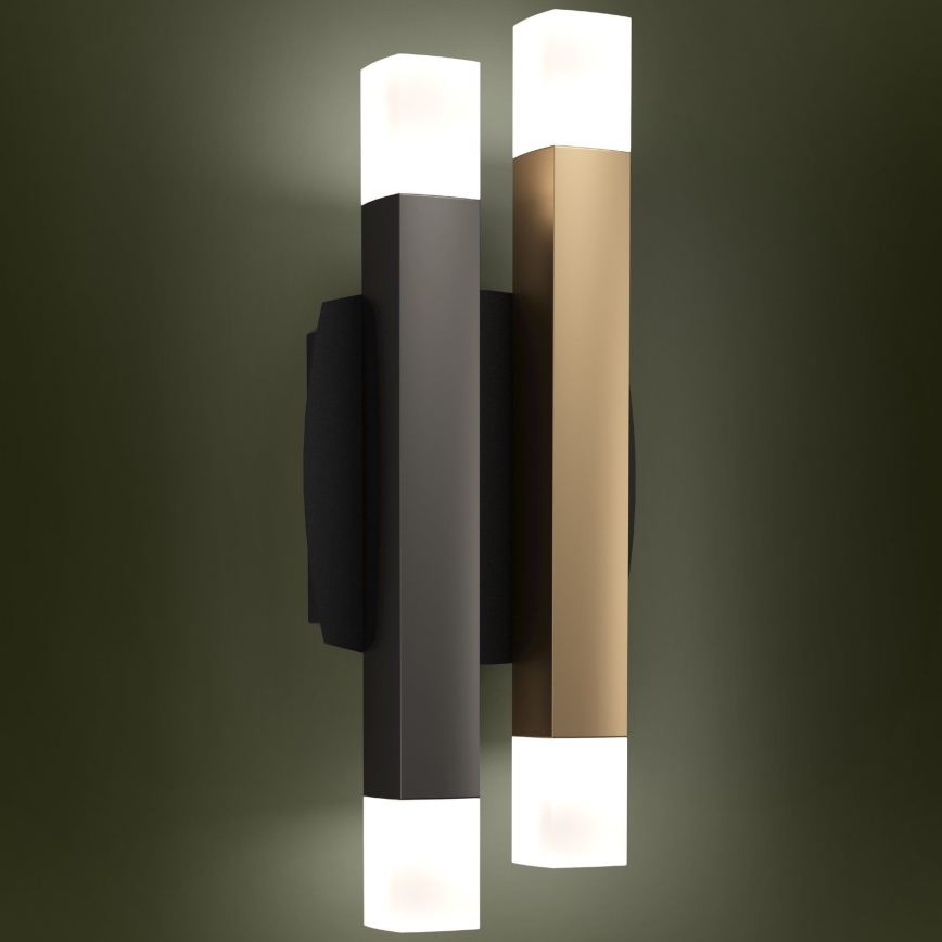 Eglo - LED-seinävalaisin 4xLED/3,3W/230V 3000K antrasiitti/kulta