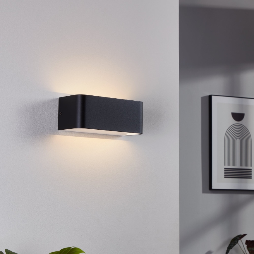 Eglo - LED-seinävalaisin LED/10W/230V 3000K musta