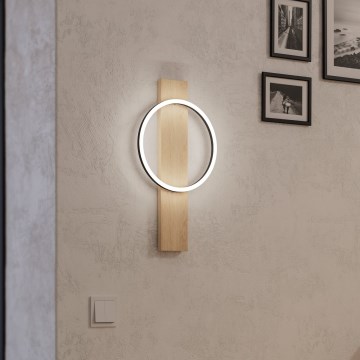 Eglo - LED-seinävalaisin LED/12W/230V 3000K beige/musta