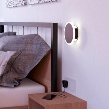 Eglo - LED-seinävalaisin LED/12W/230V 3000K halkaisija 17 cm musta