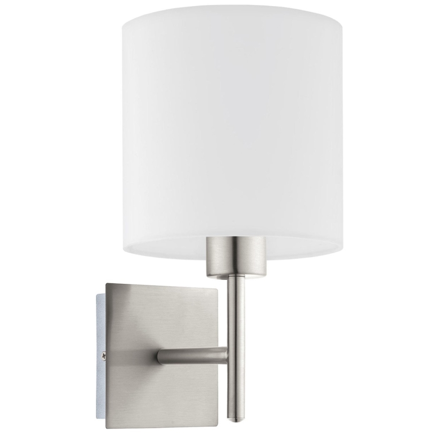 Eglo - LED-seinävalaisin TUNJA 1xE27/60W/230V mattakromi/valkoinen