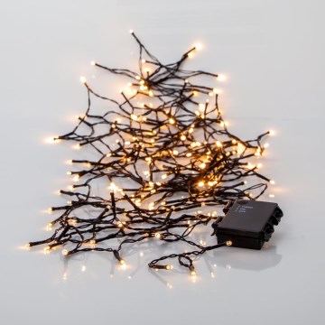 Eglo - LED ulko jouluvalot AKKU 160xLED 11,2 m lämmin valkoinen IP44