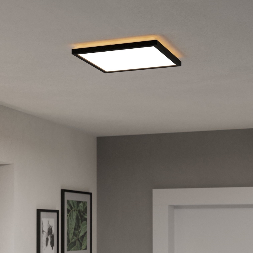 Eglo - LED-ulkokattovalaisin LED/13,4W/230V 2700/4000/6500K 29x29 cm IP44 musta