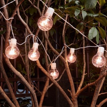 Eglo - LED ulkokäyttöön koristeketju 16xLED/0,064W/24V IP44 valkoinen