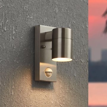 Eglo - LED-ulkoseinävalaisin anturilla 1xGU10 / 3W / 230V IP44
