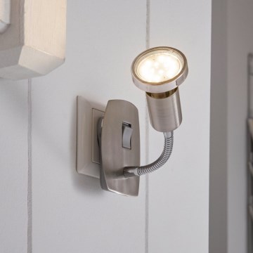 Eglo - Pistorasia LED-valo 1xGU10-LED/3W/230V