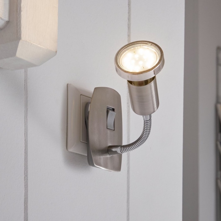Eglo - Pistorasia LED-valo 1xGU10-LED/3W/230V