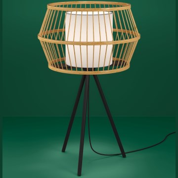 Eglo - Pöytävalaisin 1xE27/40W/230V bambu