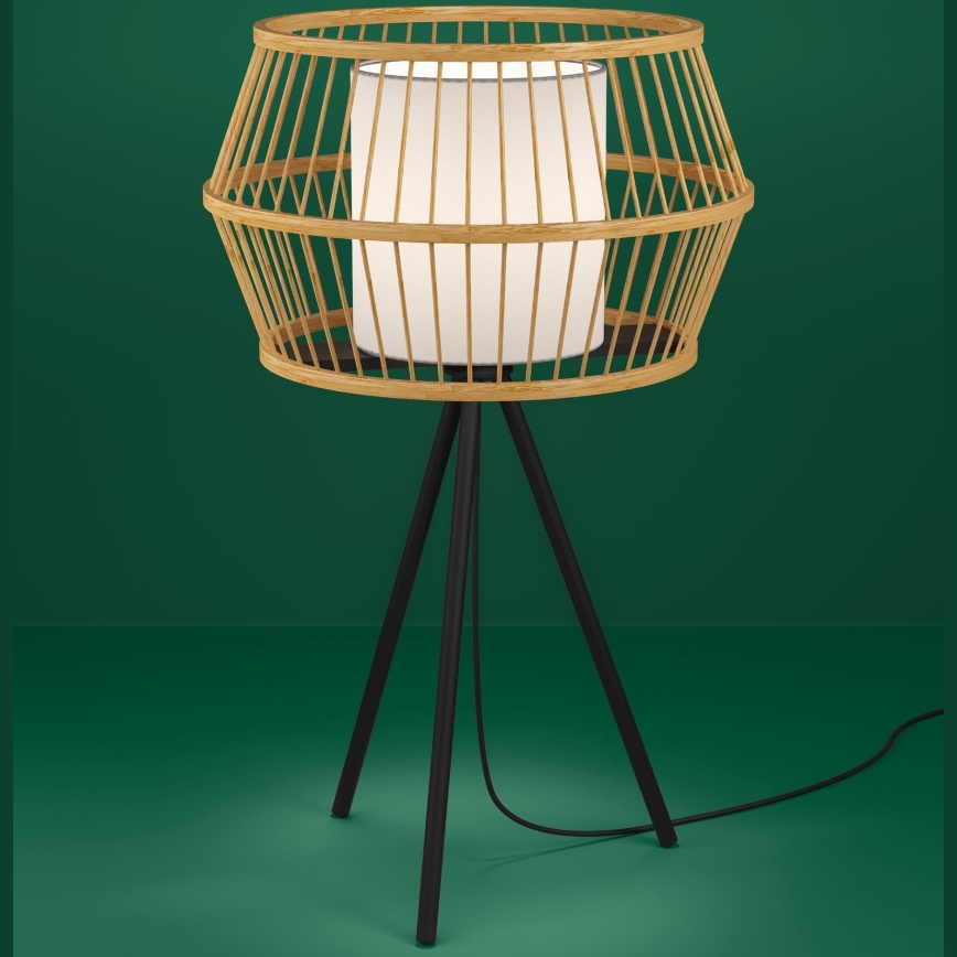 Eglo - Pöytävalaisin 1xE27/40W/230V bambu
