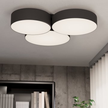 Eglo - RGBW Himmennettävä kattovalaisin 3xLED/7,5W/230V 2700-6500K musta