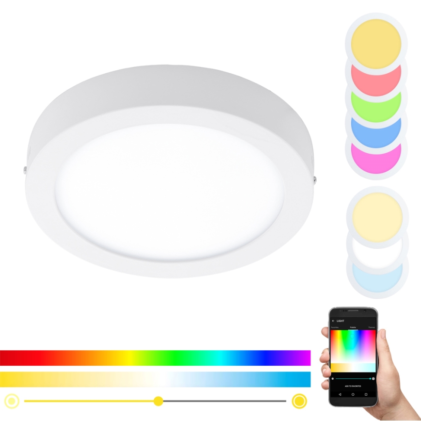 Eglo - RGBW Himmennettävä kattovalaisin FUEVA-C LED/21W/230V