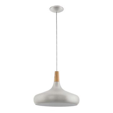 Eglo - Riipusvalaisin 1xE27/60W/230V d. 40 cm hopea