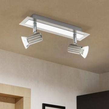 EGLO - Seinä- ja kattovalaisin 2xGU10/LED/3W