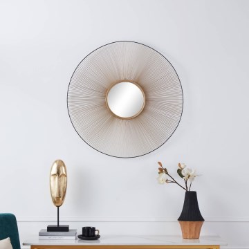 Eglo - Seinäpeili halkaisija 76 cm kulta/musta