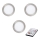 Eglo - SET 3x LED himmennettävä upotettava valaisin TINUS LED / 17W / 230V + RC