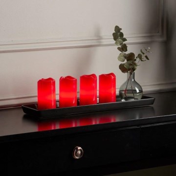 Eglo - SET 4x LED joulukoriste ADVENT 1xLED/0,18W/2xCR2032 + RC