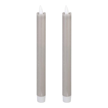 Eglo - SETTI 2x LED Kynttilä LED/1xAAA 24,5 cm harmaa