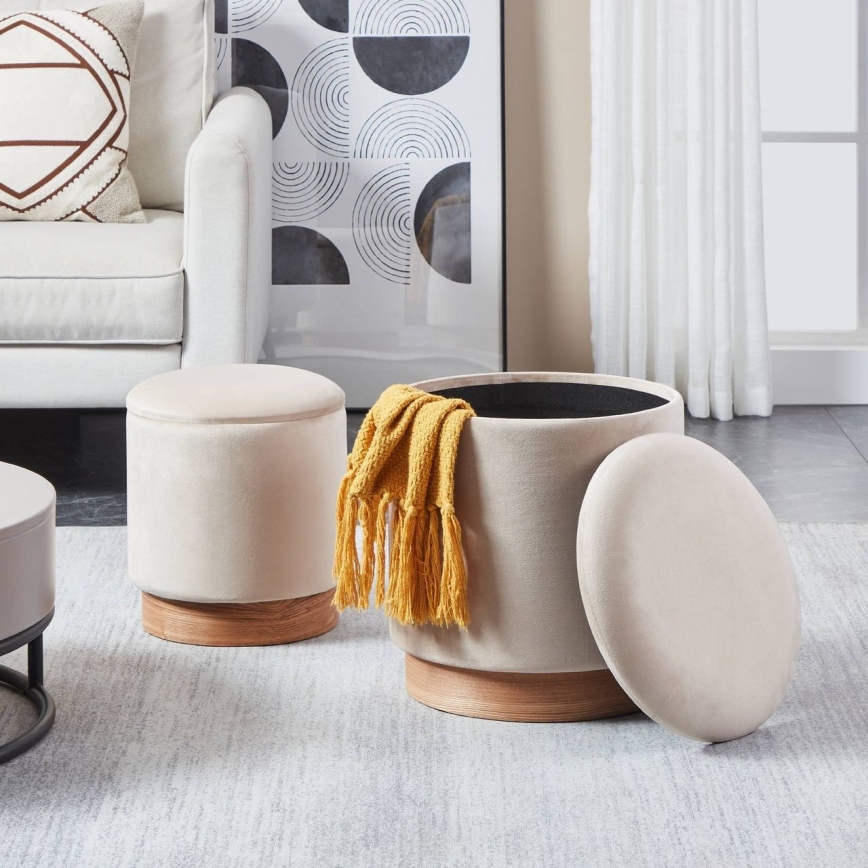 Eglo - SETTI 2x Tabouret halkaisija 30,5/37 cm beige