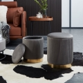Eglo - SETTI 2x Tabouret halkaisija 31,5/36 cm harmaa/kulta
