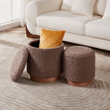 Eglo - SETTI 2x Tabouret halkaisija 31,5/38,5 cm ruskea