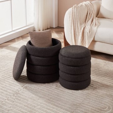 Eglo - SETTI 2x Tabouret halkaisija 33,5/40 cm musta