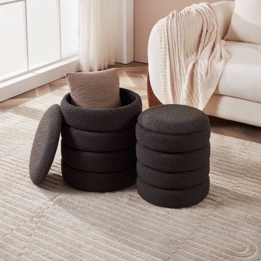 Eglo - SETTI 2x Tabouret halkaisija 33,5/40 cm musta