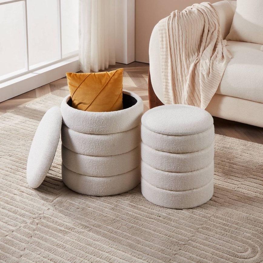 Eglo - SETTI 2x Tabouret halkaisija 33,5/40 cm valkoinen