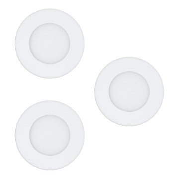 Eglo - Setti 3 kpl LED-upotettavat kattovalaisimet FUEVA-RW 1xLED/2,8W/230V halkaisija 8,5 cm