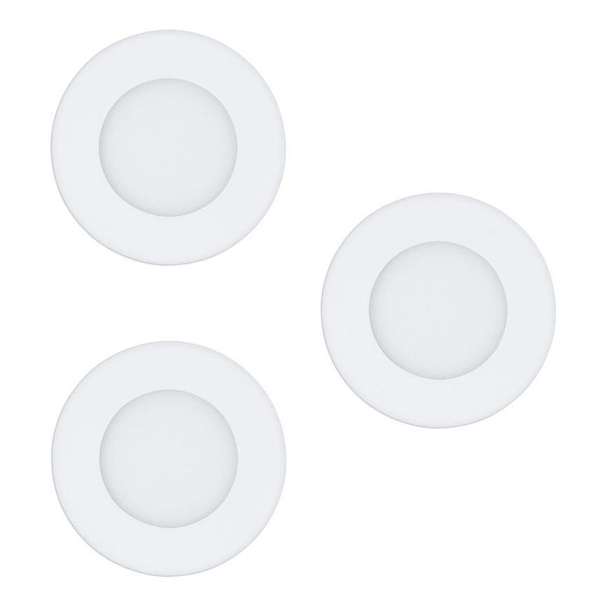 Eglo - Setti 3 kpl LED-upotettavat kattovalaisimet FUEVA-RW 1xLED/2,8W/230V halkaisija 8,5 cm