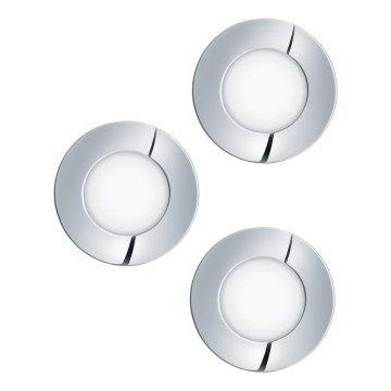 Eglo - SETTI 3x LED Kylpyhuoneen upotettava valo FUEVA 1xLED/2,8W/230V IP44 kiiltävä kromi
