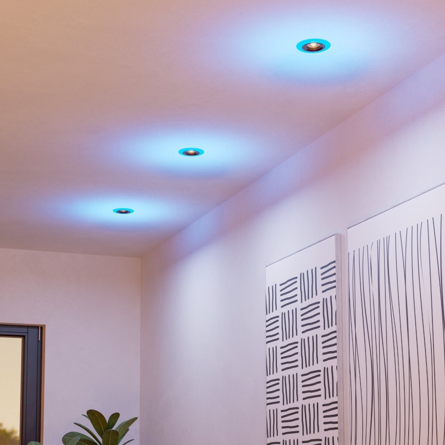 Eglo - SETTI 3x LED RGBW Himmennettävä kylpyhuoneen kattovalaisin 3xLED/3,8W/230V 2700-6500K IP44 + kauko-ohjaus