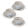 Eglo - SETTI 3xLED Kylpyhuoneen upotettu valo 1xGU10/4W/230V IP44 mattakromi