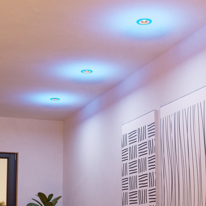 Eglo - SETTI 3xLED RGBW Himmennettävä kylpyhuoneen kattovalaisin 3xLED/3,8W/230V 2700-6500K IP44 + kauko-ohjaus
