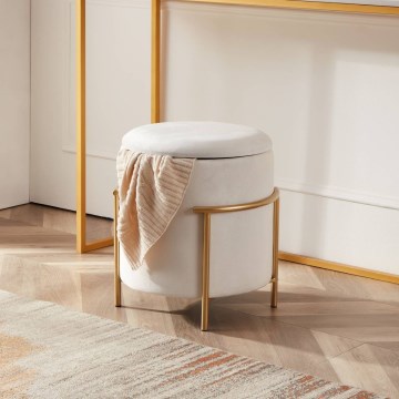 Eglo - Tabouret 46x41 cm valkoinen/kulta