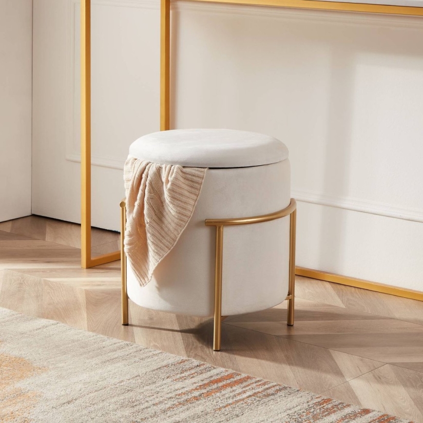 Eglo - Tabouret 46x41 cm valkoinen/kulta